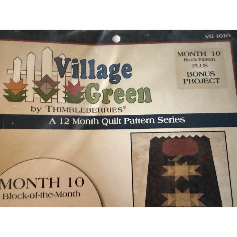 Quilt Pattern Leaflet Village Green Thimbleberries Lynette Jensen Month 9 & 10‎
